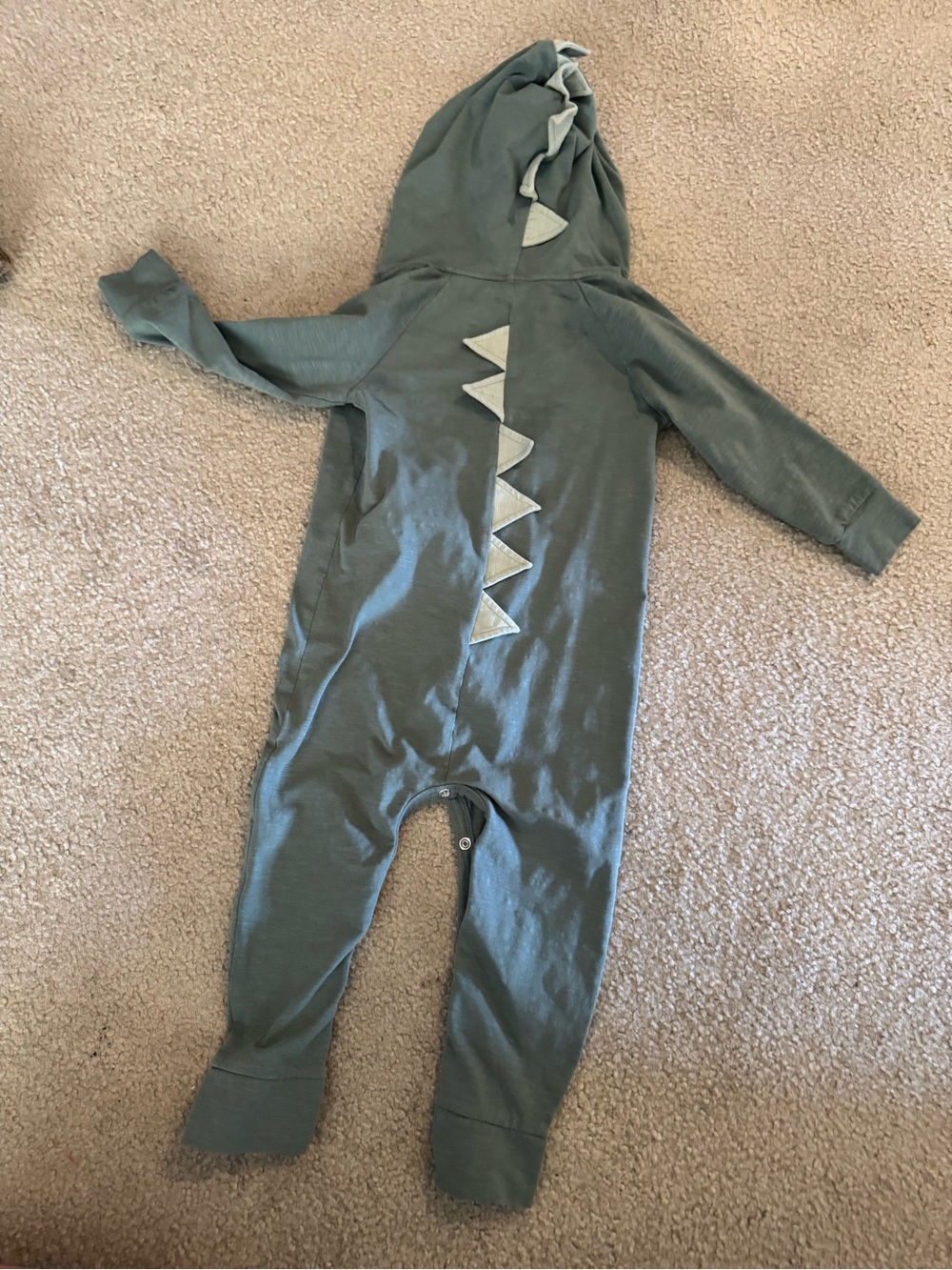 kate quinn Olive Green Dino Hooded One-Piece